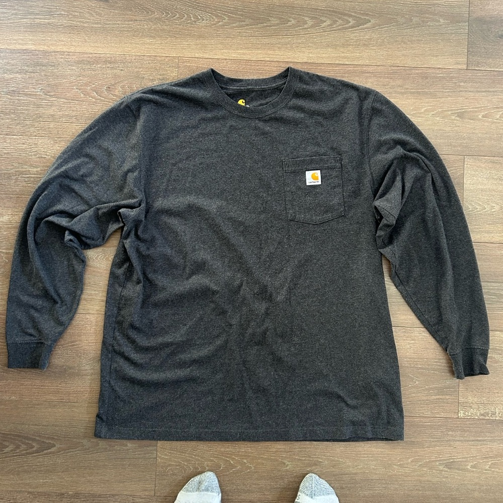 Carhartt Men's Dark Gray Long Sleeve Tee (Original Fit)